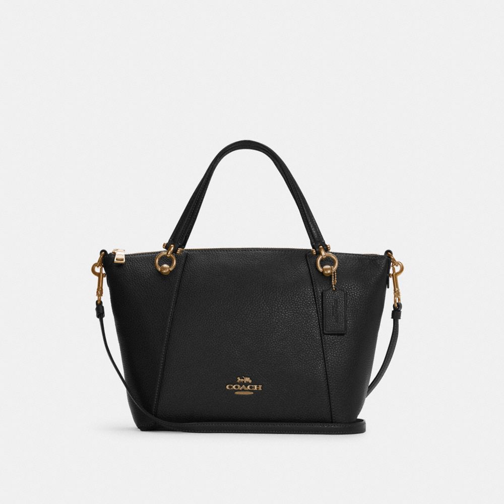 Coach Kacey Satchel black front view