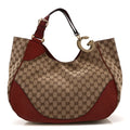 Gucci Monogram Medium Charlotte Hobo Red