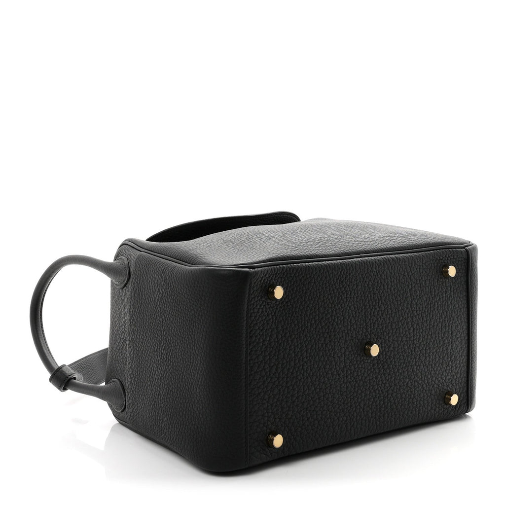 Hermès Taurillon Clemence Lindy 30 Black