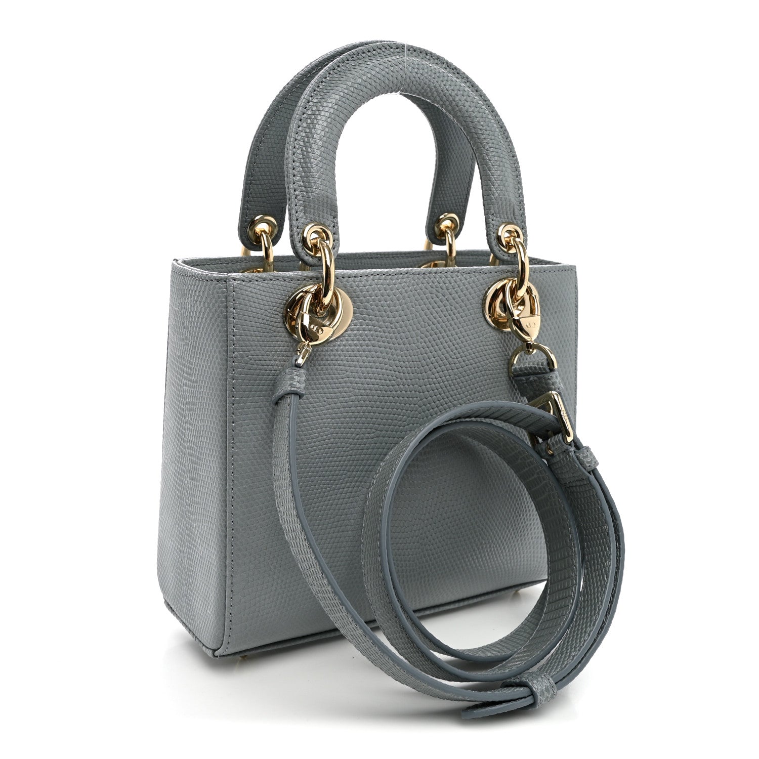 Dior Lizard Small Lady Dior Cloud Blue