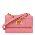Dior Lambskin Macrocannage Mini Miss Caro Bag Pink
