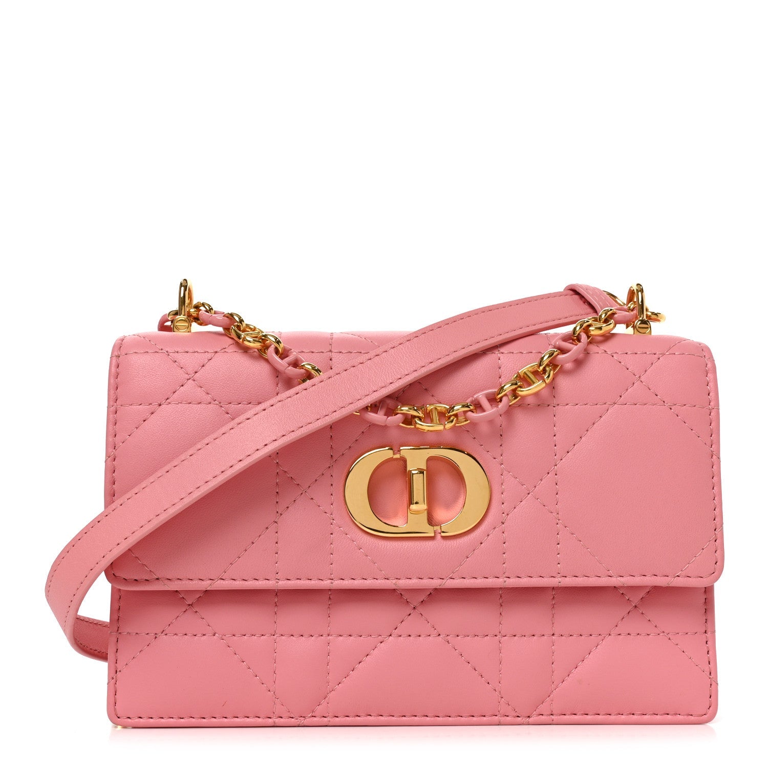 Dior Lambskin Macrocannage Mini Miss Caro Bag Pink
