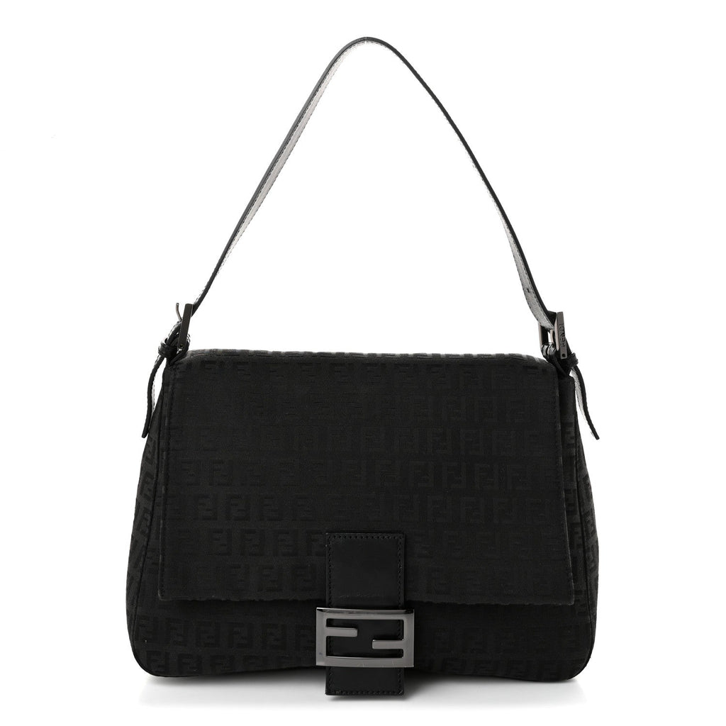 Fendi Zucchino Mama Baguette Black