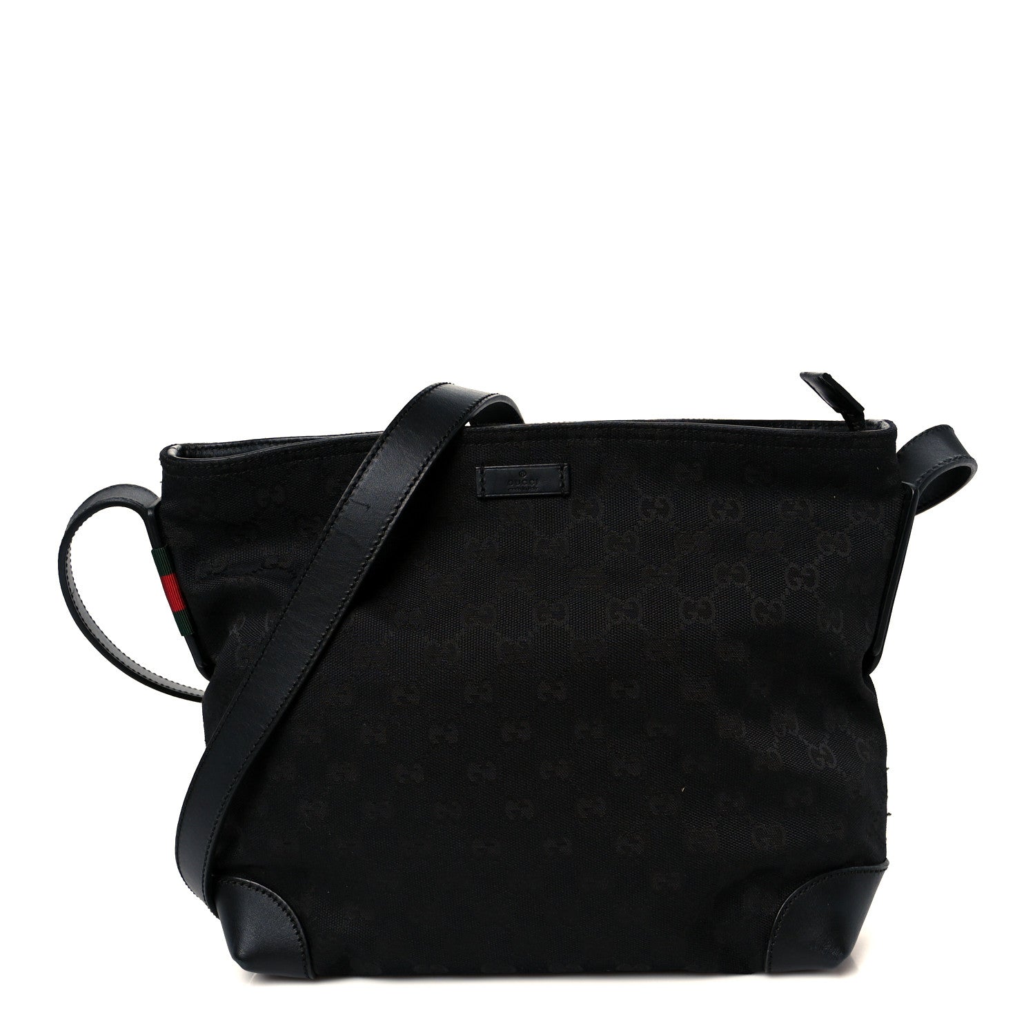 Gucci Monogram Messenger Bag Black