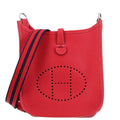 Hermès Taurillon Clemence Amazone Evelyne TPM Rouge Casaque Bleu Saphir