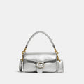 Coach Pillow Tabby 18 metallic silver front view