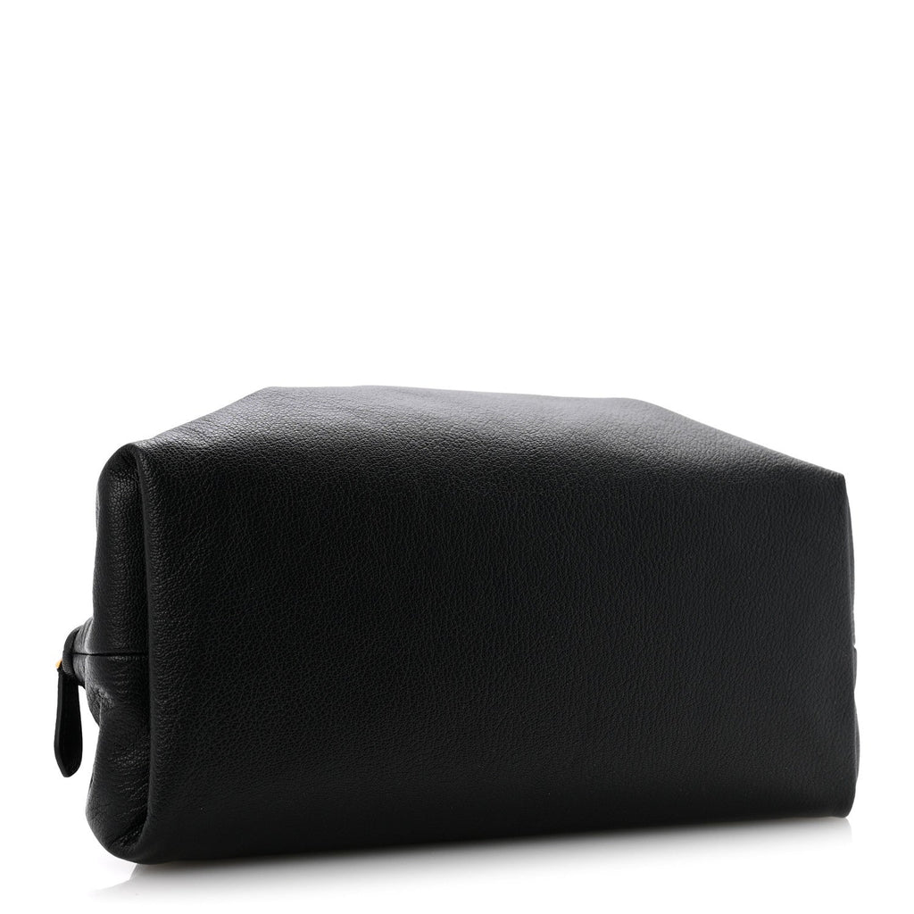 The Row Goatskin Charlotte Clutch Black