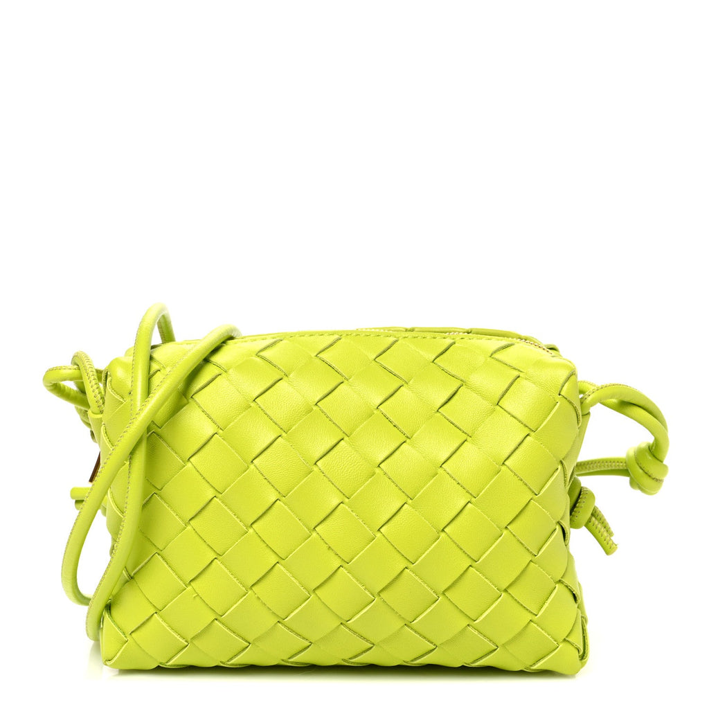 Bottega Veneta Nappa Intrecciato Mini Loop Camera Bag Acid Kiwi