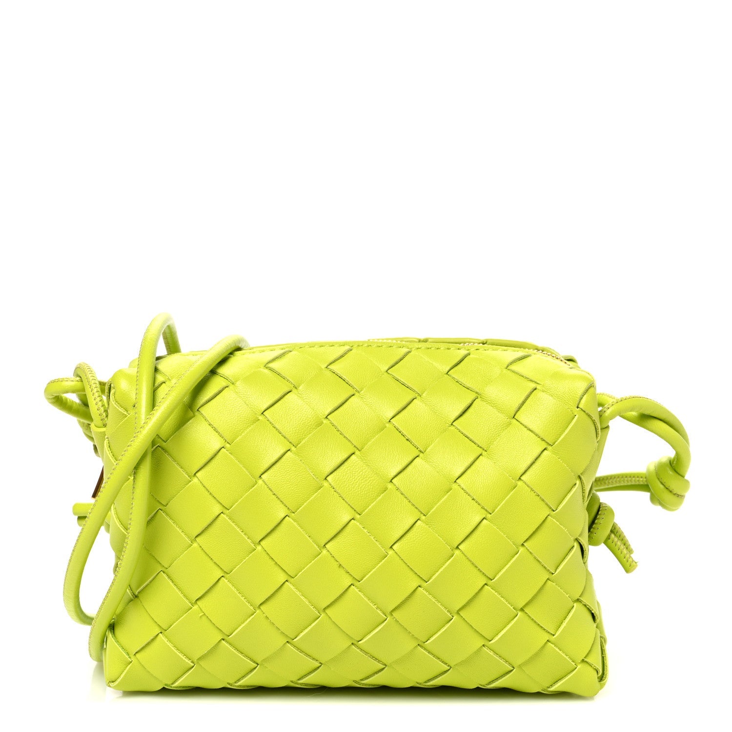 Bottega Veneta Nappa Intrecciato Mini Loop Camera Bag Acid Kiwi
