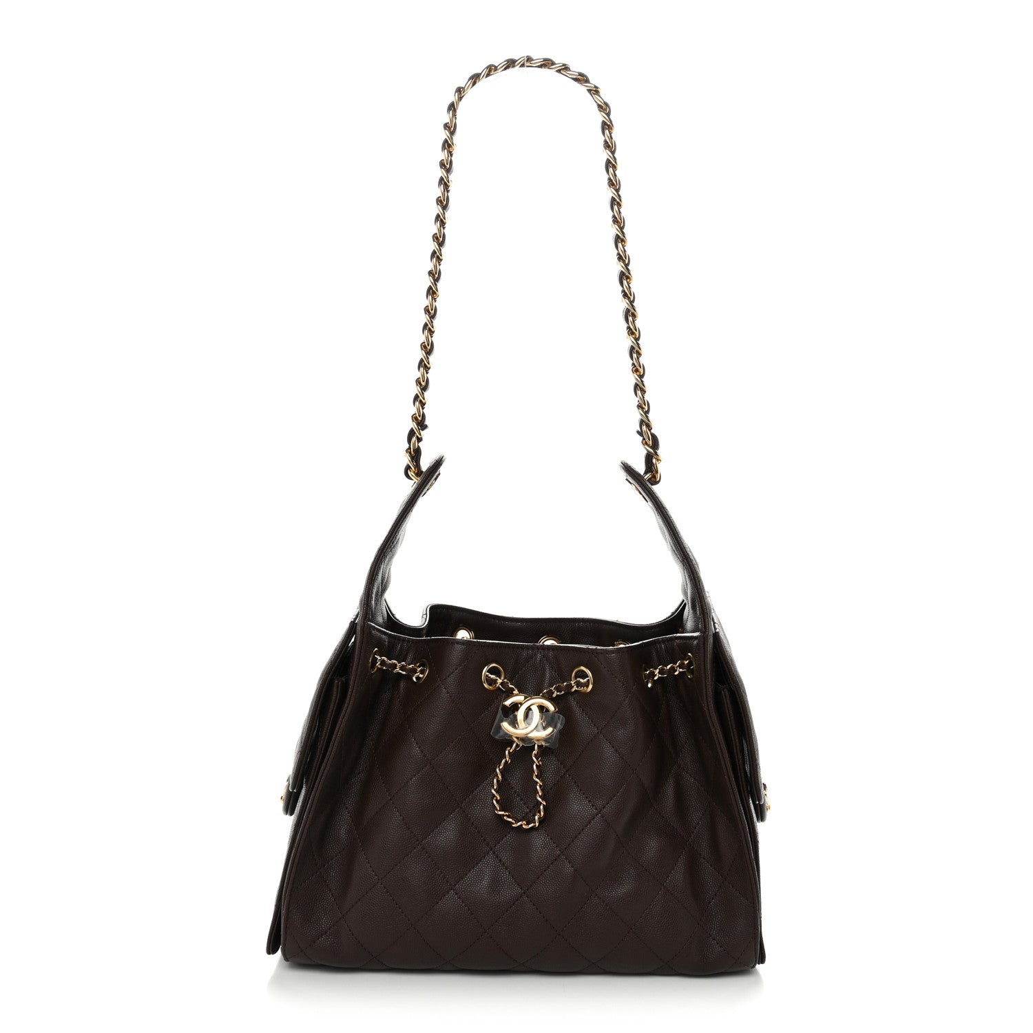 Chanel Caviar Quilted Small Chanel 25 Handbag Dark Brown