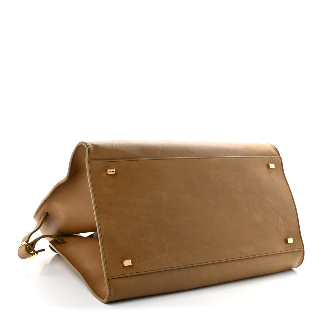 The Row Polished Saddle Calfskin Soft Margaux 15 Muschio