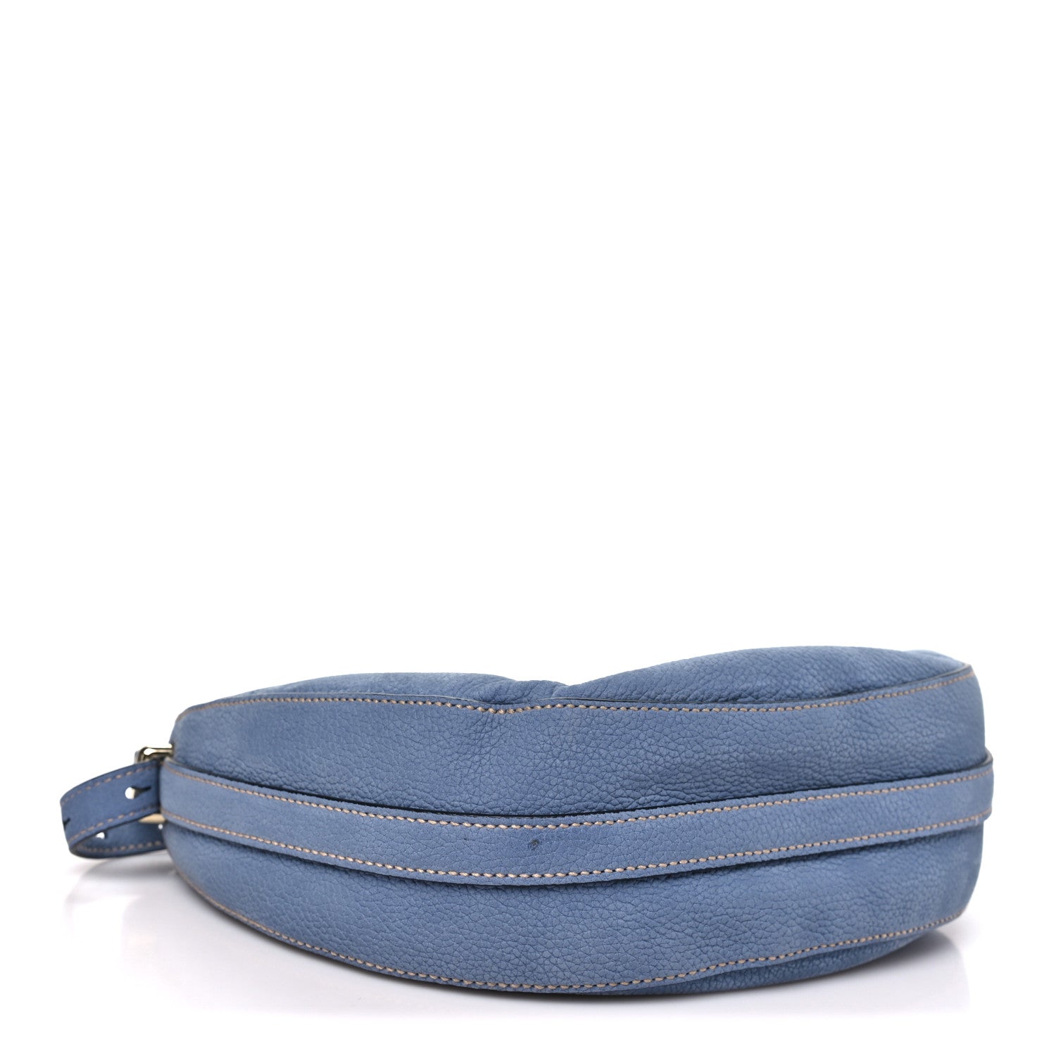 Prada Nubuck Small Arque Shoulder Bag Aviation Blue
