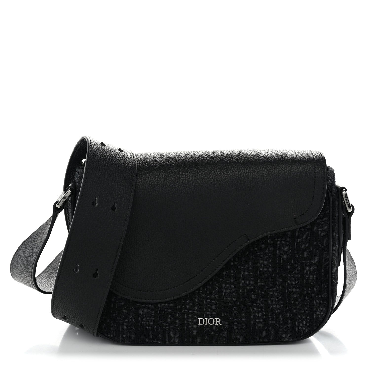 DIOR MEN'S SADDLE MESSENGER BAG IN GRAINED CALFSKIN