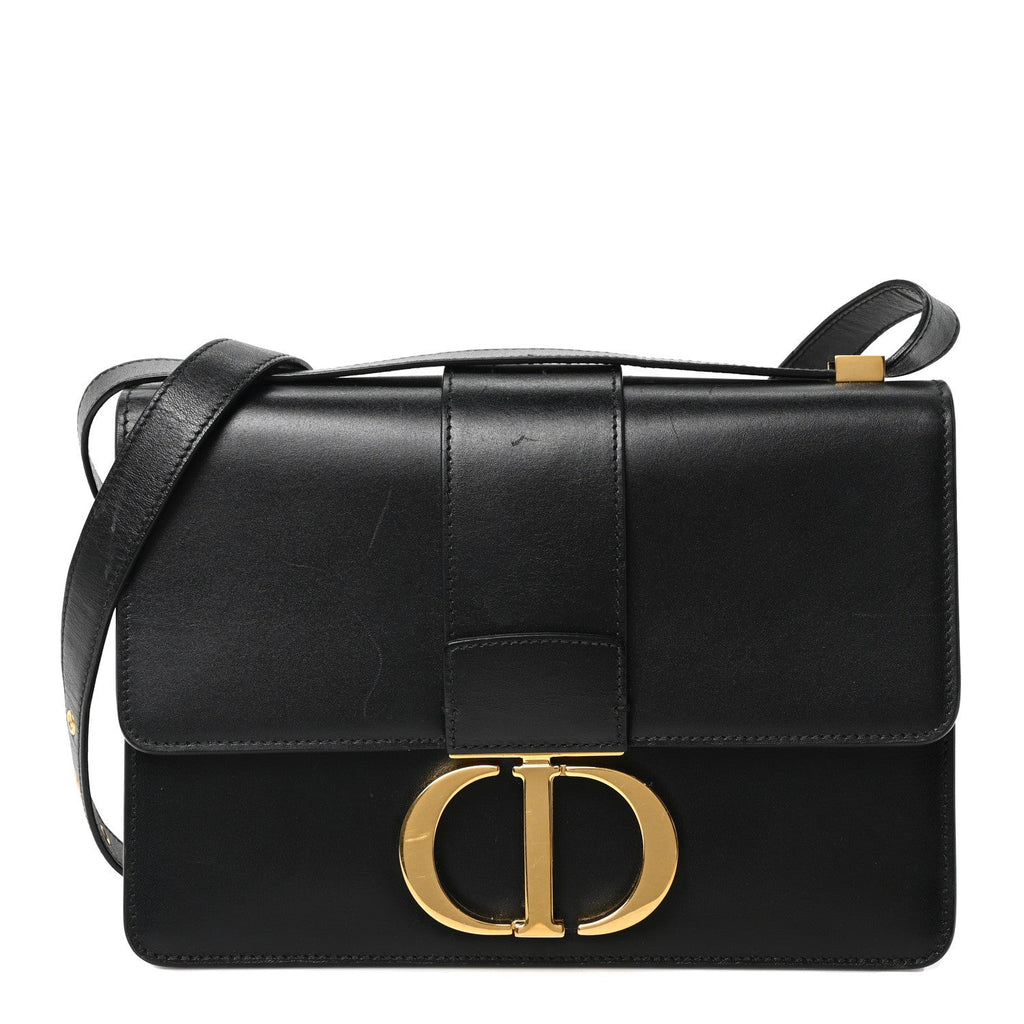 Dior Smooth Calfskin 30 Montaigne Flap Bag Black