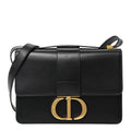 Dior Smooth Calfskin 30 Montaigne Flap Bag Black