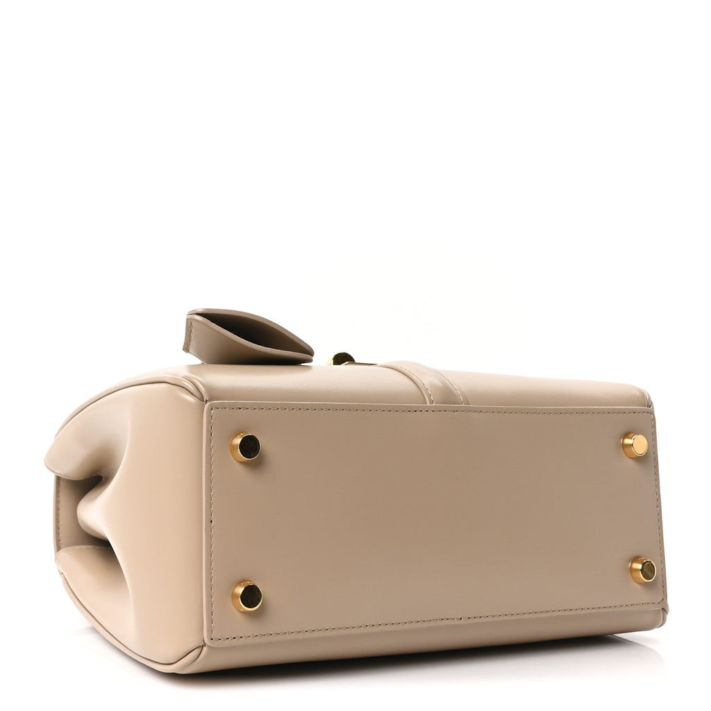 Celine Satinated Calfskin Small 16 Top Handle Bag Nude detail view