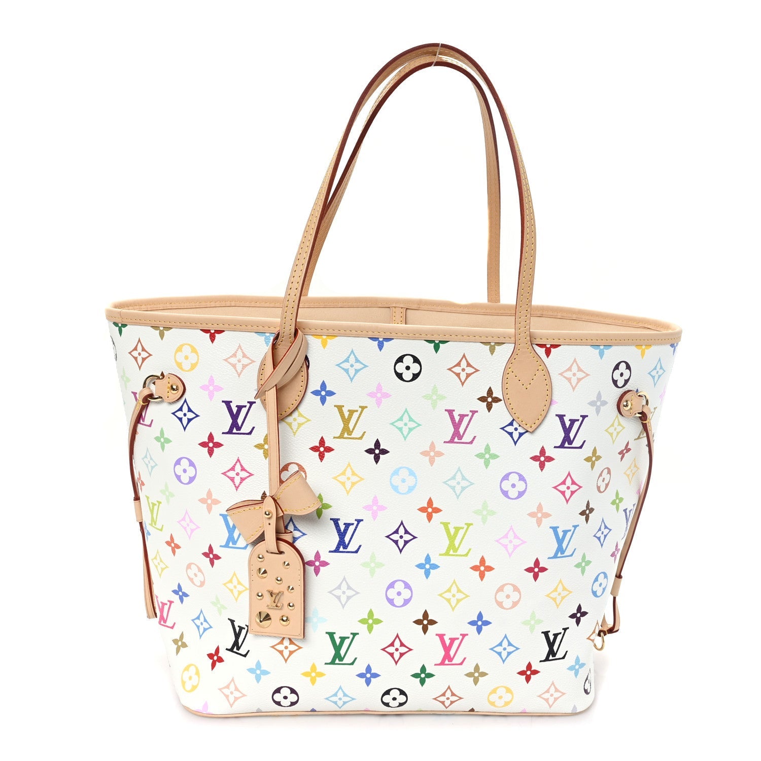 Louis Vuitton LV X TM Monogram Multicolor Neverfull MM White