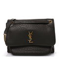 Saint Laurent Grained Lambskin Monogram Large Niki Chain Satchel Light Musk
