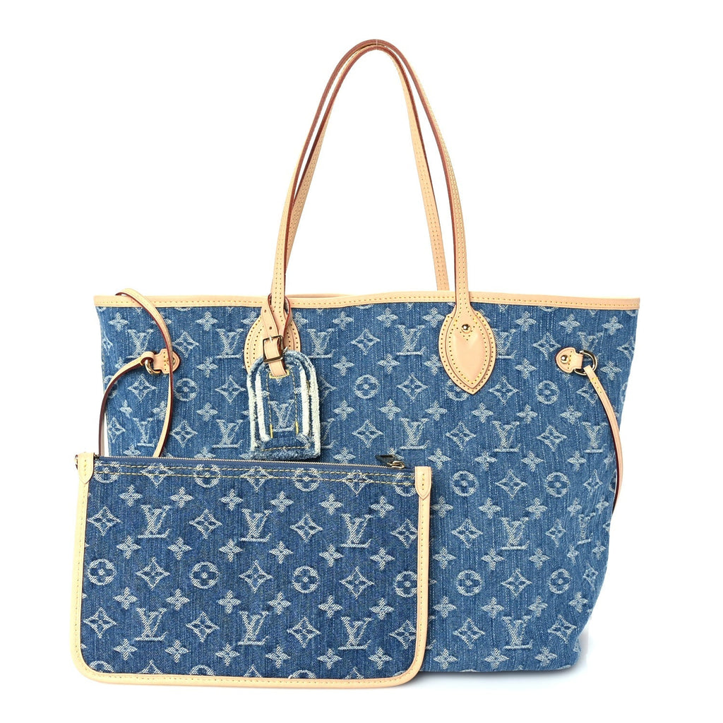 Louis Vuitton Monogram Denim Neo Neverfull MM Blue