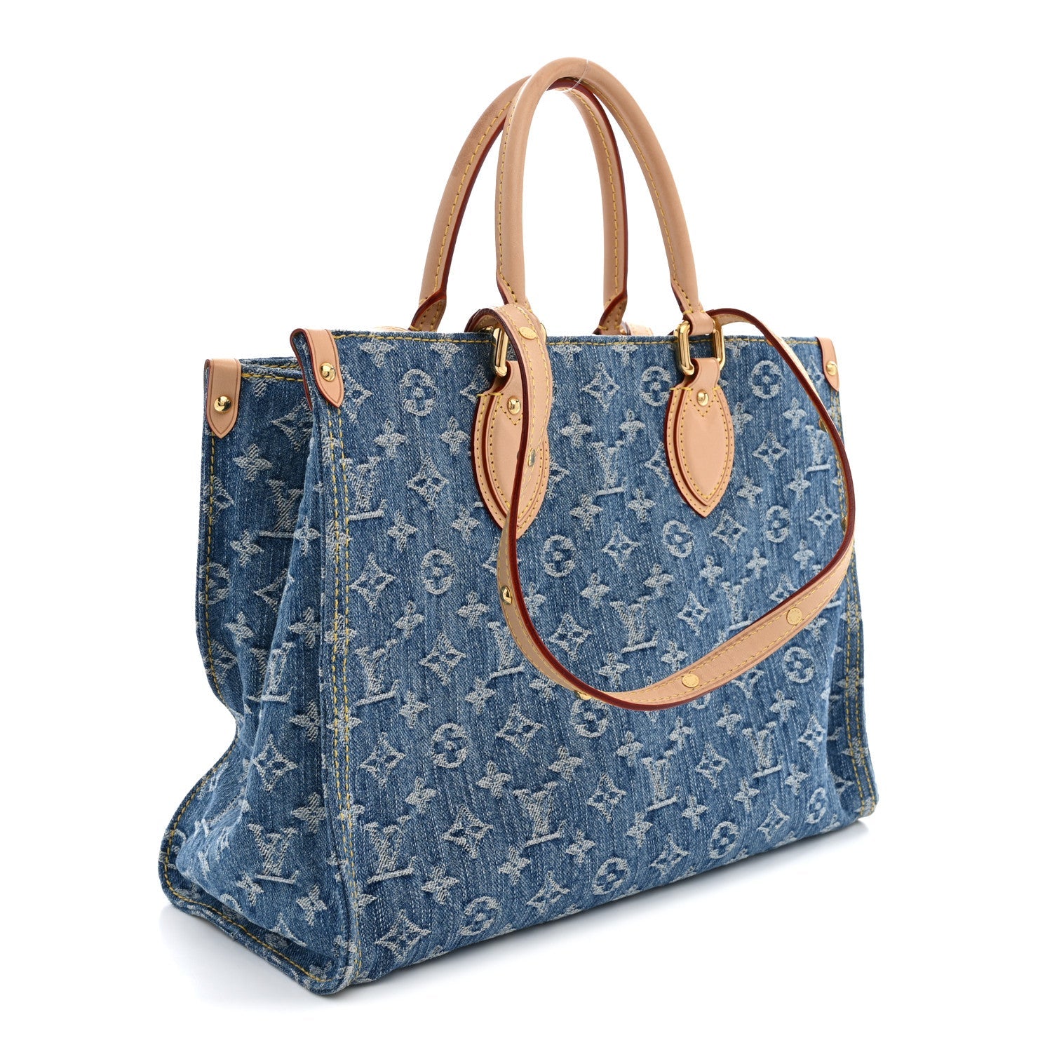 Louis Vuitton Monogram Denim Onthego MM Blue