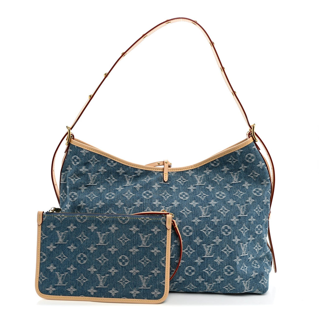 Louis Vuitton Monogram Denim CarryAll MM Blue