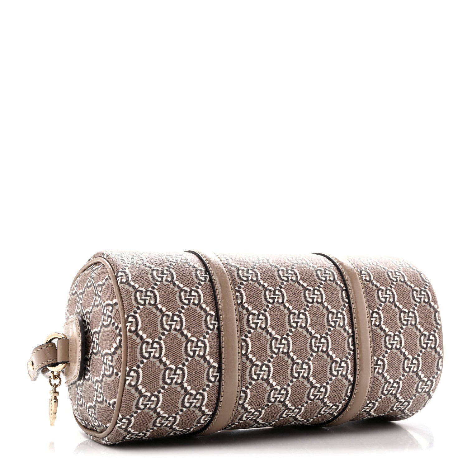 Gucci GG Shadow Monogram Top Handle Bowler Bag Rocky Ebony Grey White Rocky