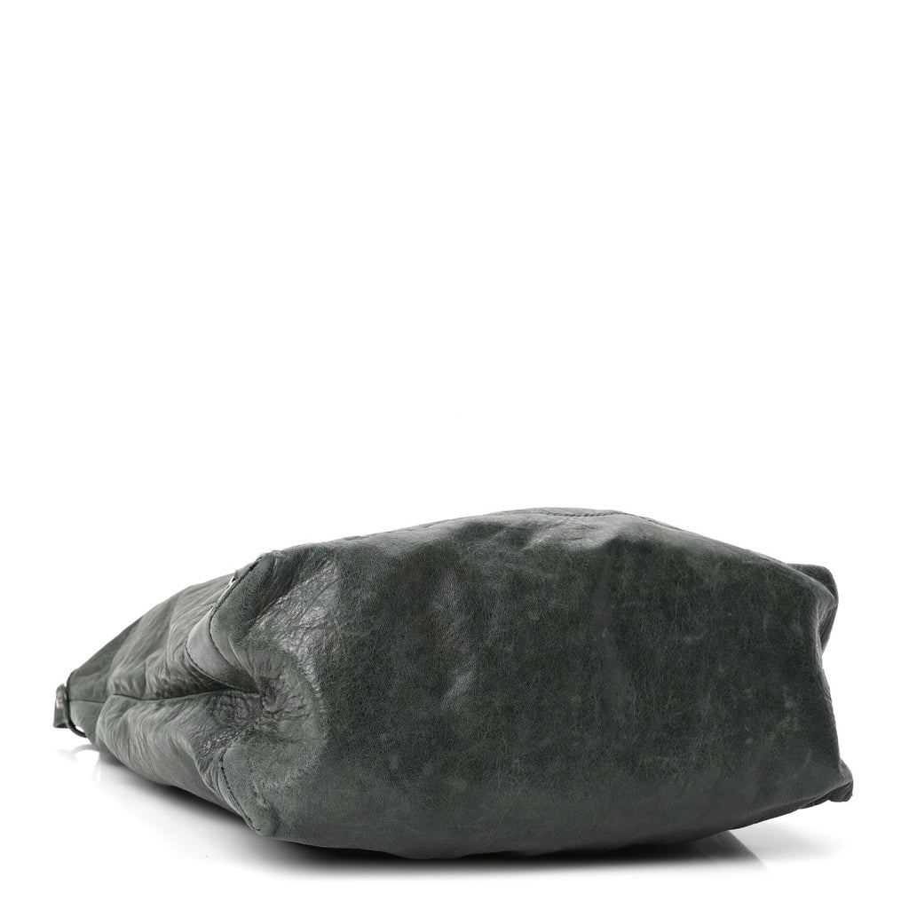 Balenciaga Agneau Classic Hardware Day Hobo Green