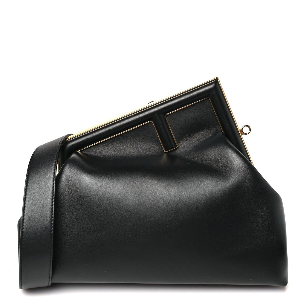 Fendi First Medium leather bag 3/4 front view