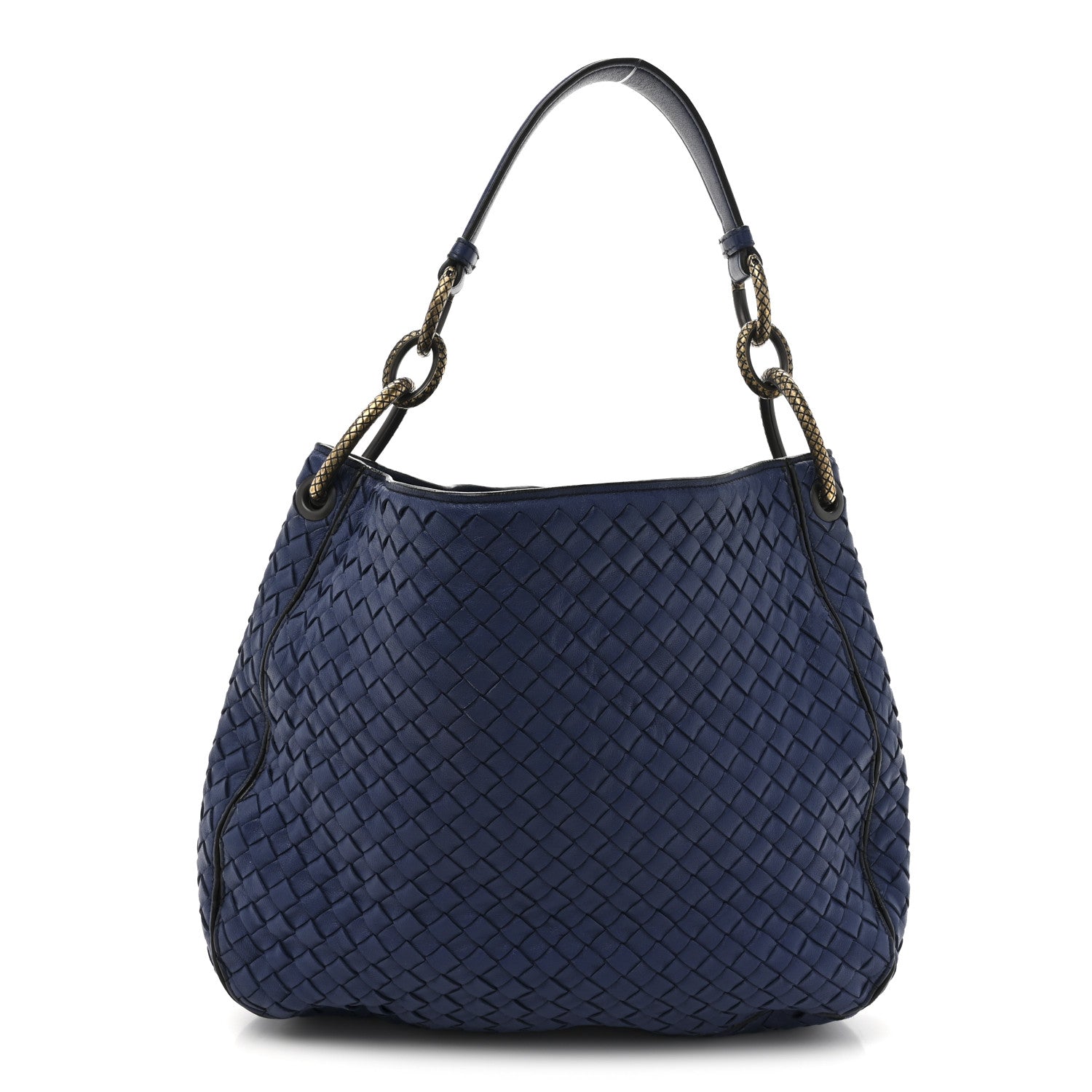 Bottega Veneta Nappa Intrecciato Small Loop Blue