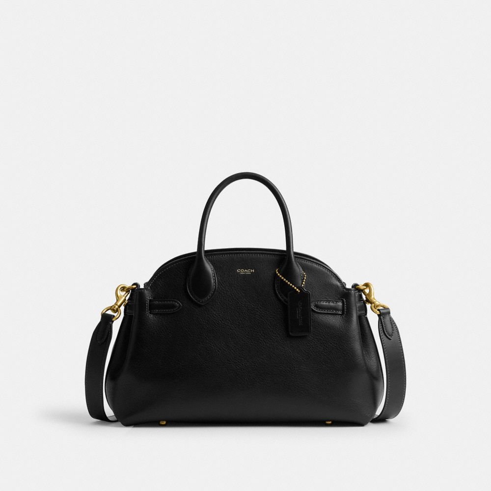 Coach Soft Empire Carryall 28 black front view