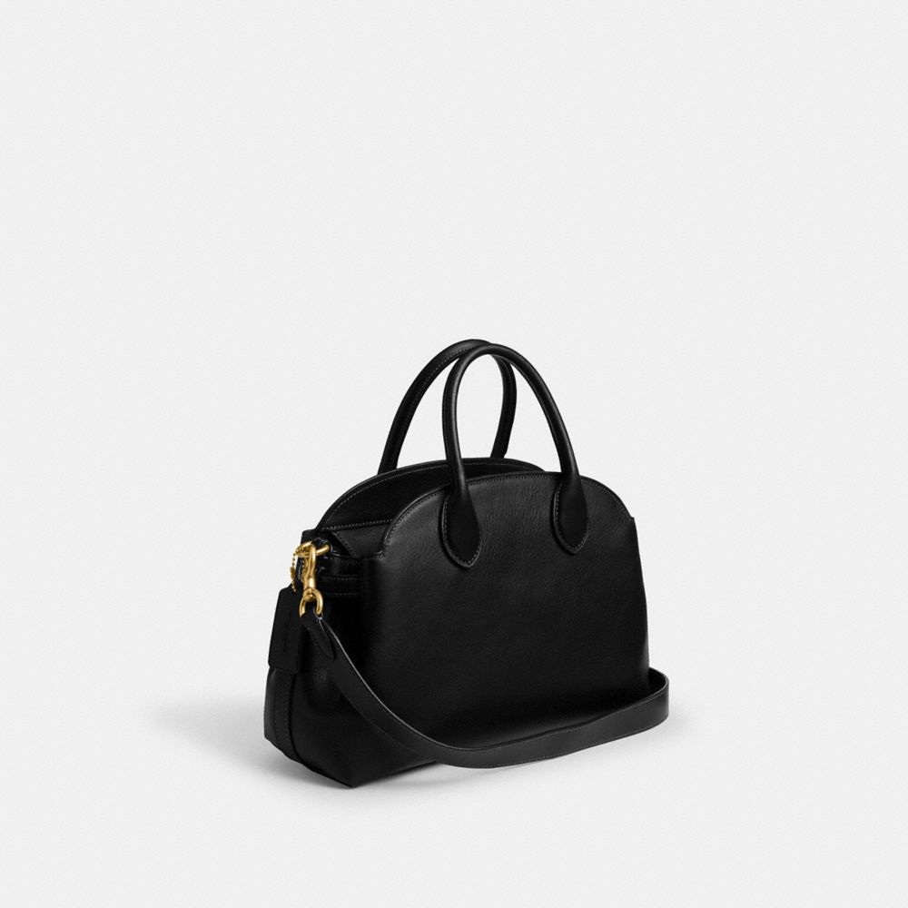 Coach Soft Empire Carryall 28 black three-quarter view