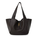 Saint Laurent Grained Deerskin Bea Tote Sweet Chocolate