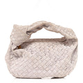 Bottega Veneta Suede Calfskin Intrecciato Teen Jodie Hobo Mirth Washed