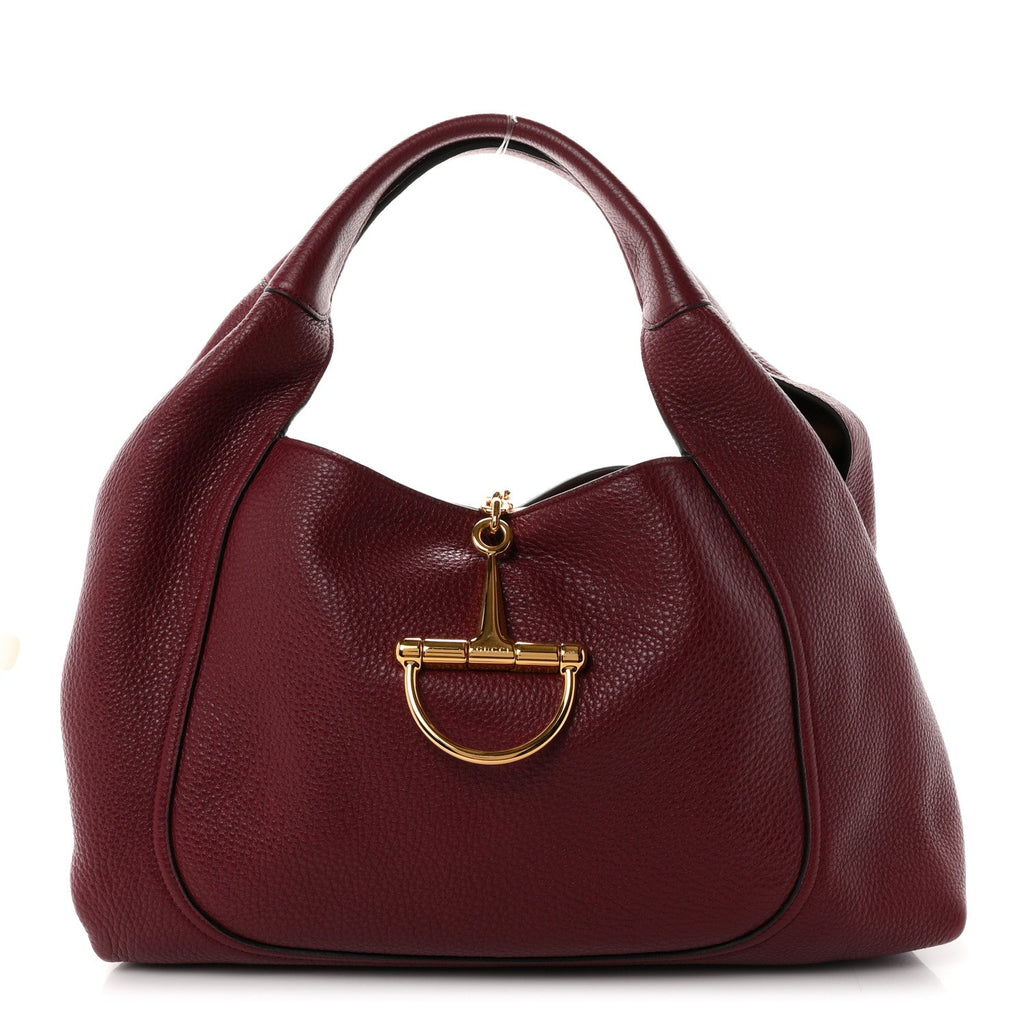 Gucci Grained Calfskin Softbit Maxi Shoulder Bag Rosso