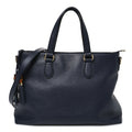 Gucci Calfskin Bamboo Tassel Top Handle Tote Blue