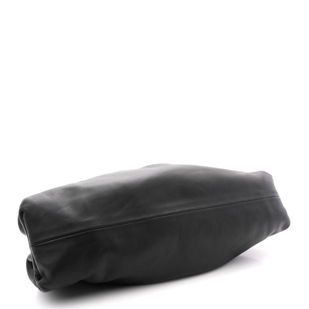 Bottega Veneta The Pouch Oversized Clutch Black detail view