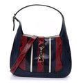 Gucci Snakeskin Web Small Jackie 1961 Hobo Blue