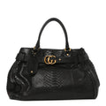 Gucci Snakeskin Large GG Running Tote Black