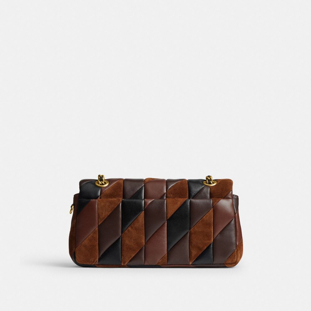 Coach Tabby Shoulder Bag 26 suede patchwork quilting detail view