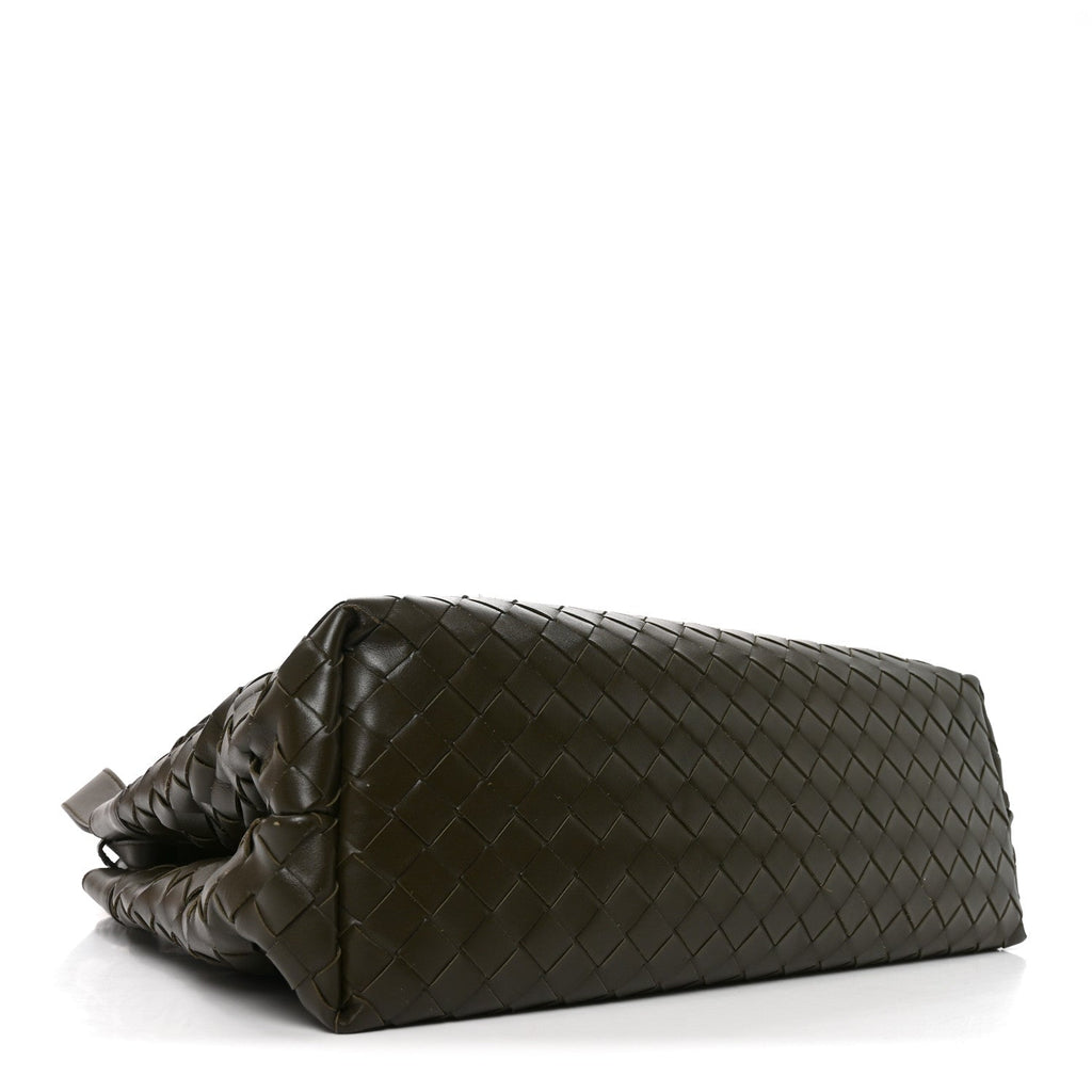 Bottega Veneta Calfskin Intrecciato Medium Andiamo Messenger Bag Kaki