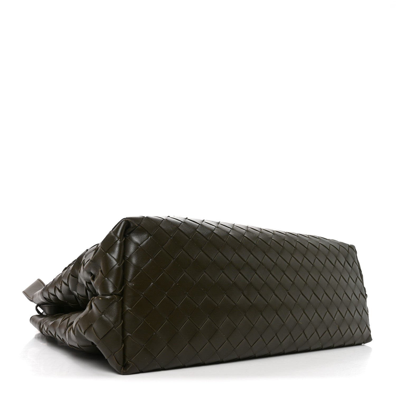 Bottega Veneta Calfskin Intrecciato Medium Andiamo Messenger Bag Kaki
