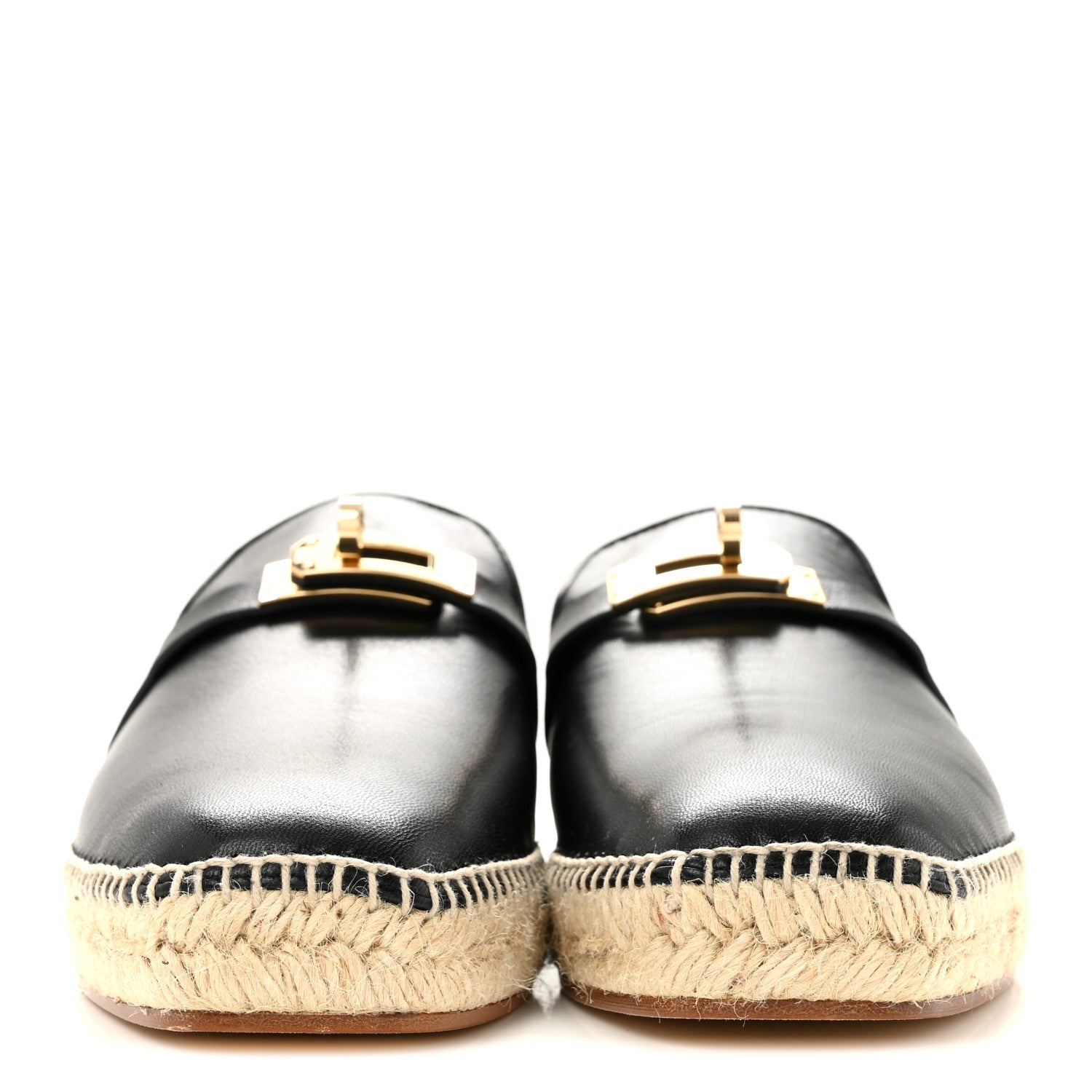Hermès Goatskin Feria Espadrille 39 Black