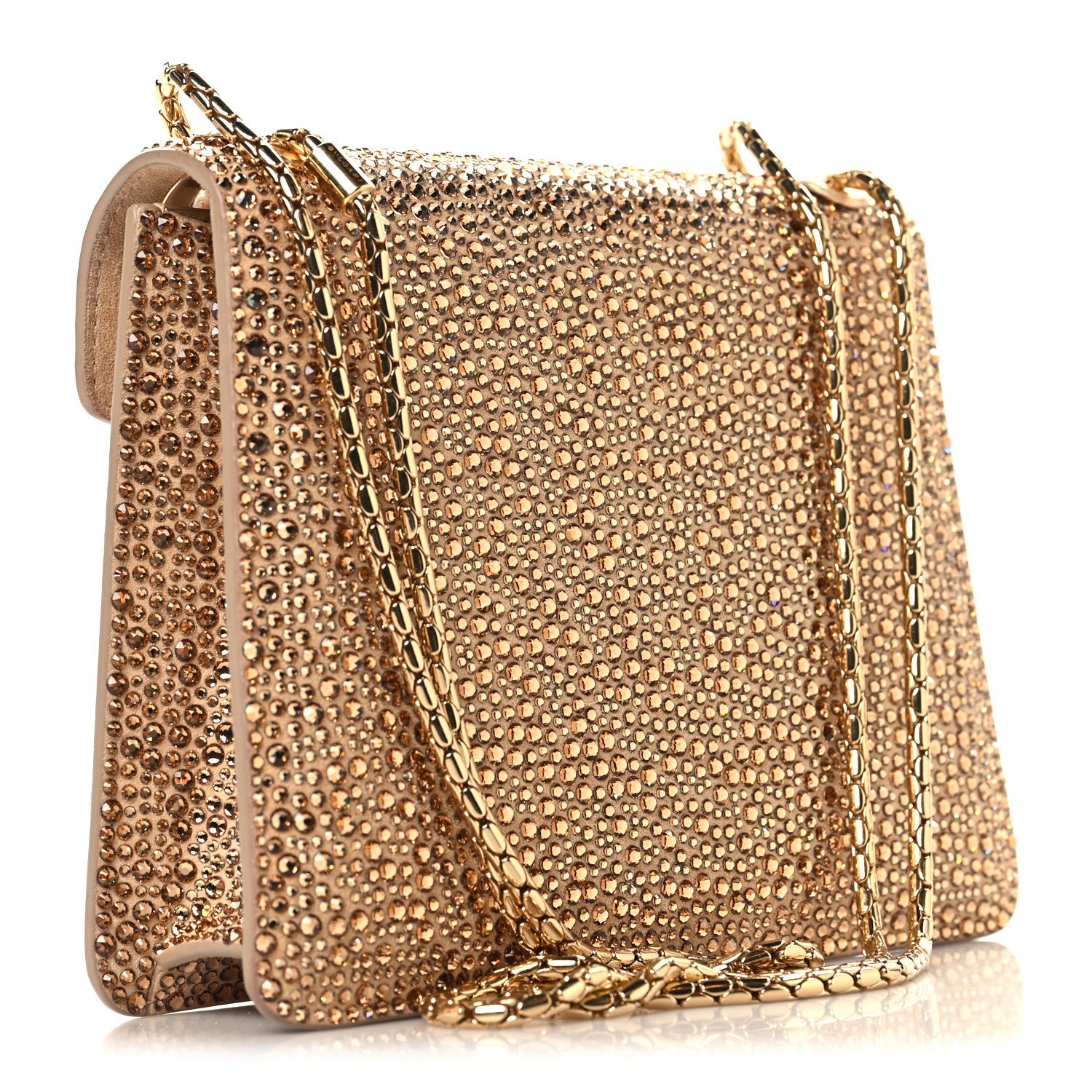 Bvlgari Serpenti Forever Day-to-Night Crossbody Bag Gold Multicolor detail view