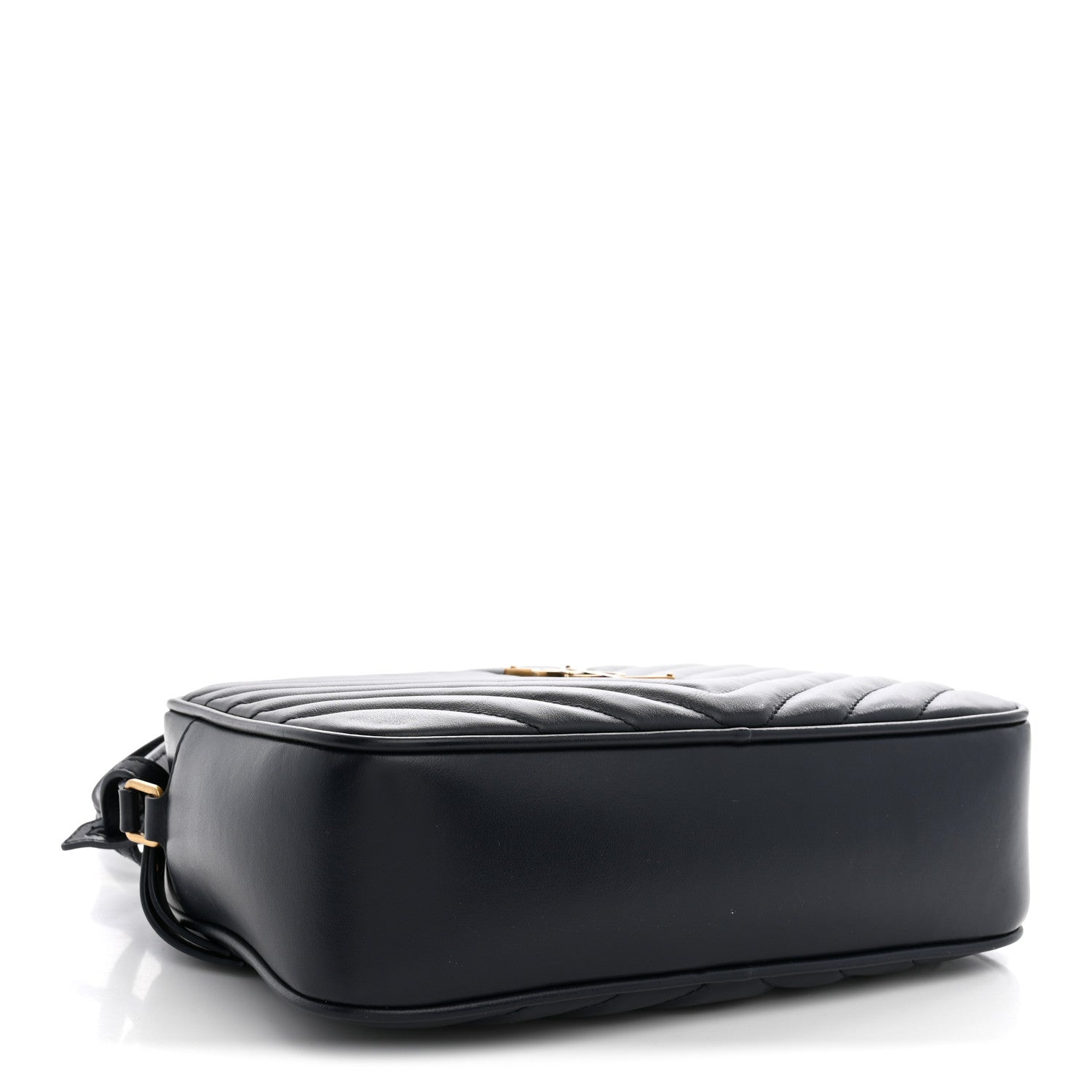 Saint Laurent Calfskin Matelasse Monogram Lou Camera Bag Navy