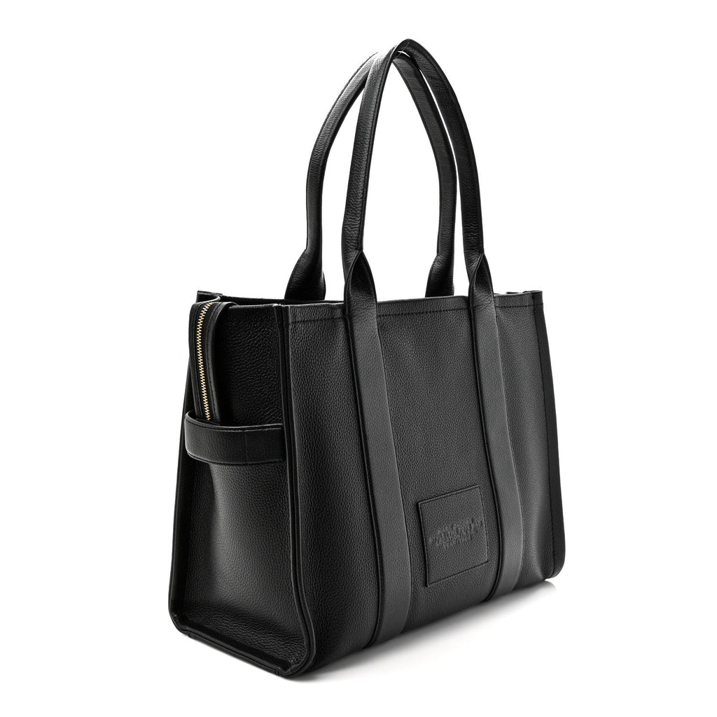 Grained Calfskin Large The Tote Bag Black