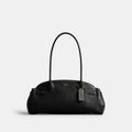 Coach Empire Carryall 34 black pebble leather front view