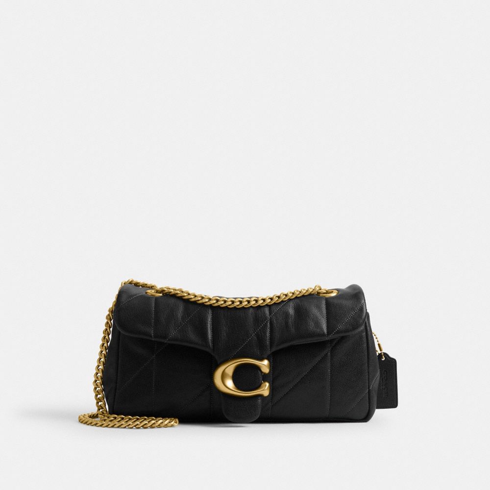 Coach Tabby Shoulder Bag 26 quilting black front view