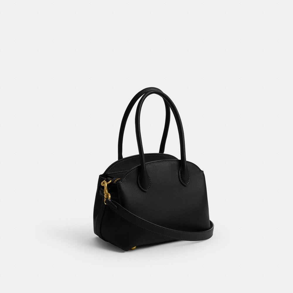 Coach Soft Empire Carryall 21 black three-quarter view