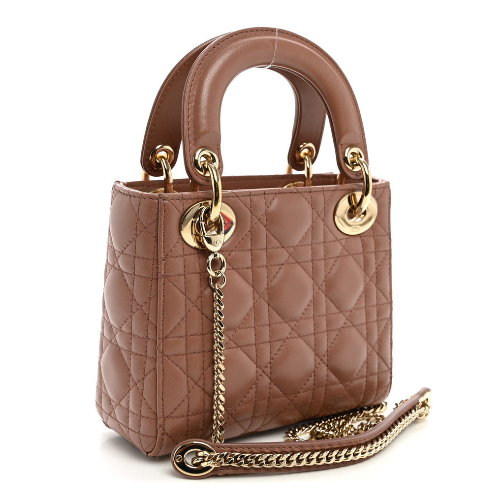 Dior Lambskin Cannage Mini Lady Dior Fard