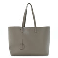 Saint Laurent Calfskin Large Shopping Tote Oyster Gray